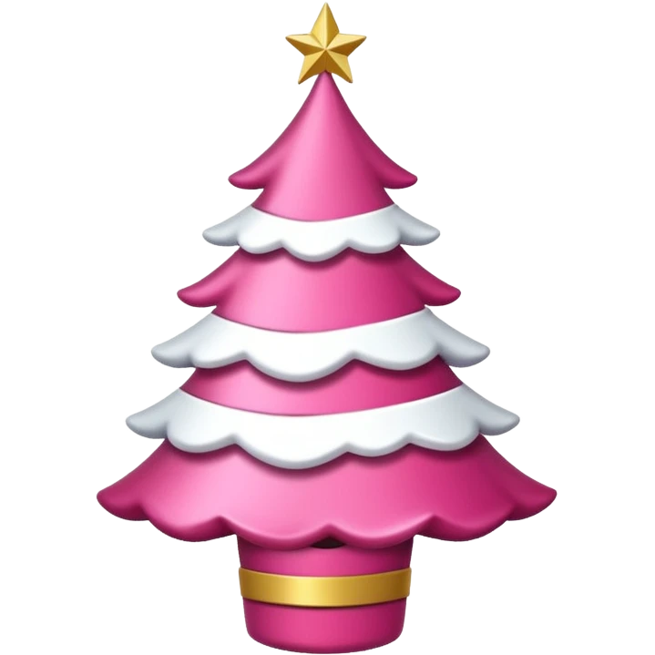 Árvore de natal rosa e branco emoji