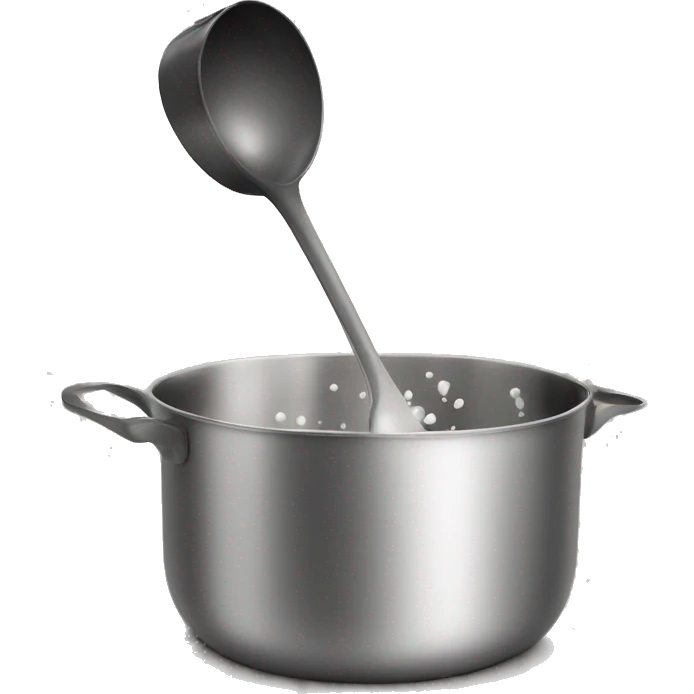a saucepan on the head being hit with a ladle emoji