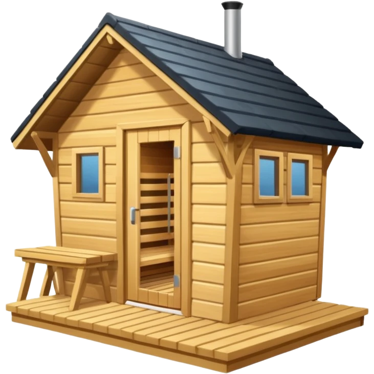 lag den mer som en rundt firkant og sort, også kan det stå SAUNA på emoji