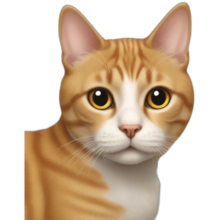 a cat which is in superposition with a dog emoji