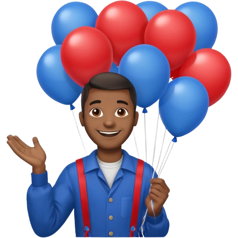 Street Balloon Seller black man  emoji