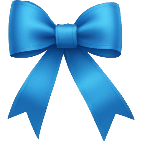Blue ribbon bow emoji