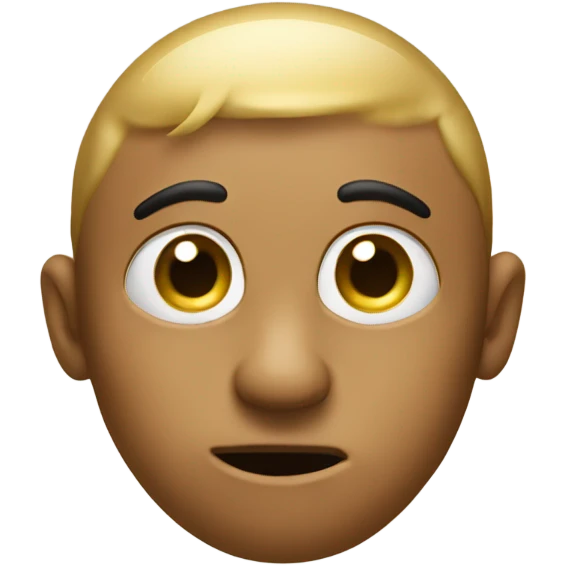 Regular emoji that gold with finger in nose with eyes pinching together closed emoji