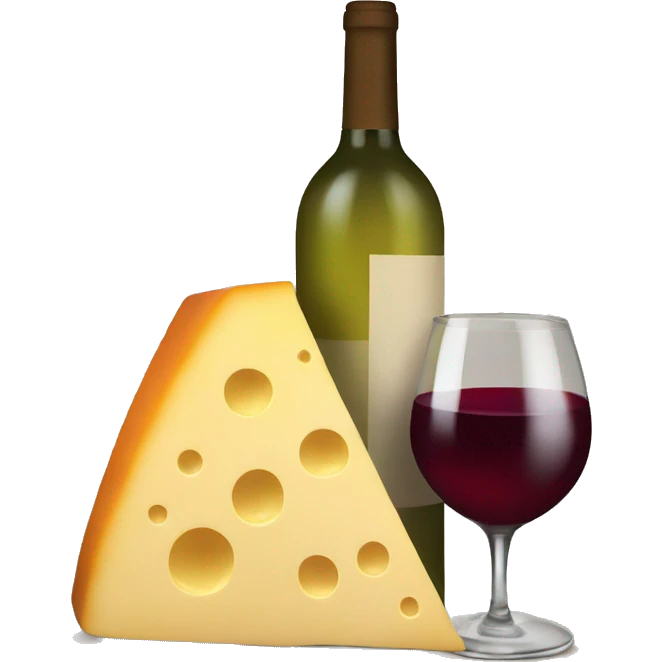 Wine and cheese  emoji