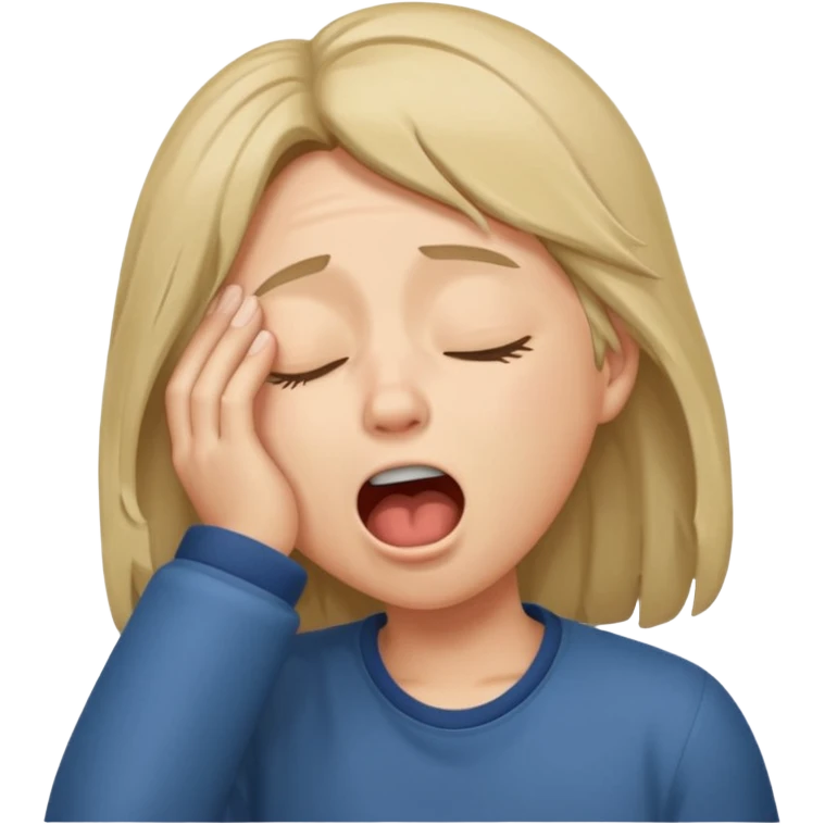 yawning sleepy character emoji