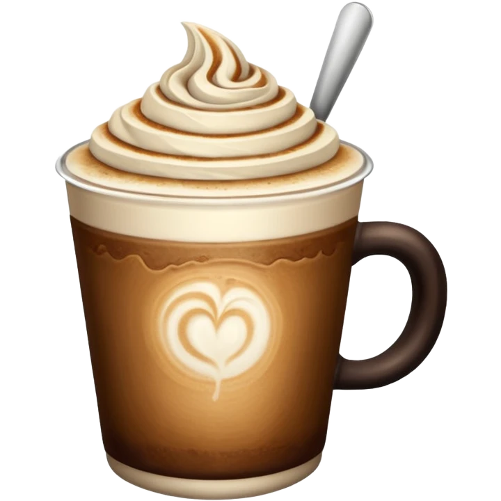 Coffee latte color  creamy and dark brown emoji