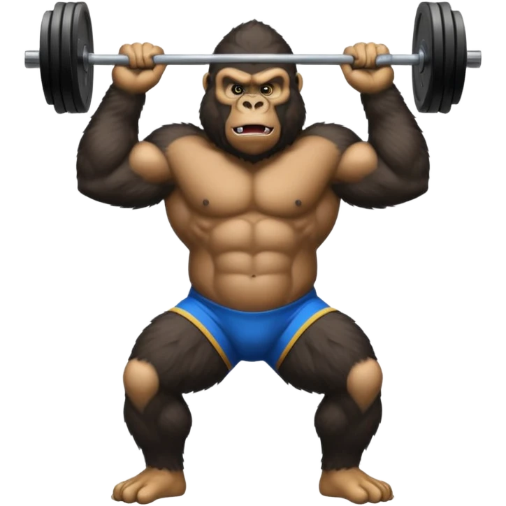weightlifting gorilla emoji
