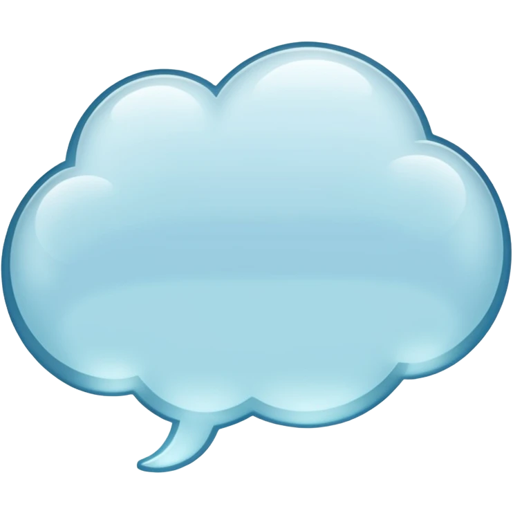 comic style thought bubble with soft edges no text emoji