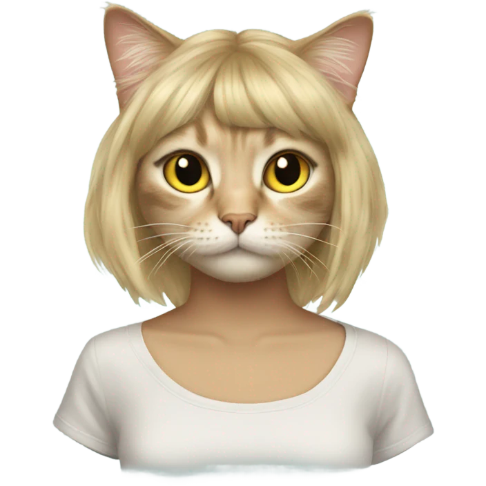 Cat with Taylor swift shirt on emoji