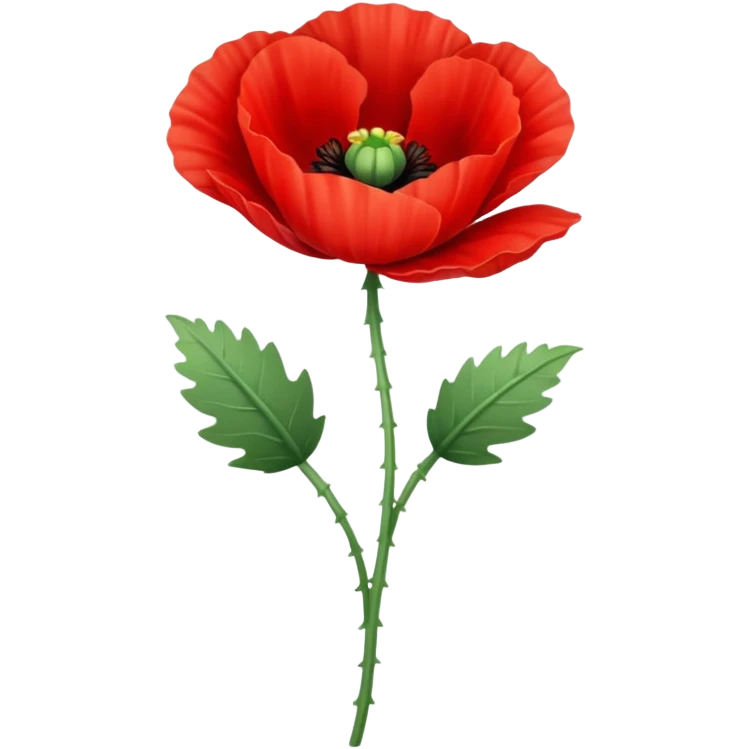 Poppy flower emoji