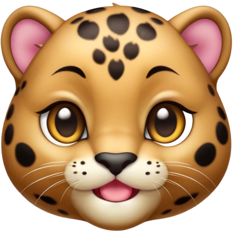 Cinematic Cute Baby Panther Portrait Emoji, Head tilted playfully and inquisitively, with a delightfully compact form accented by soft, velvety fur and round, sparkling eyes filled with wonder, Simplified yet irresistibly adorable features, highly detailed, glowing with a warm, inviting glow, high shine, affectionate and lively, stylized with a touch of whimsical cuteness, bright and endearing, soft glowing outline, capturing the essence of a mischievous yet loving baby panther that seems as if it could tumble out of the screen into your arms! emoji