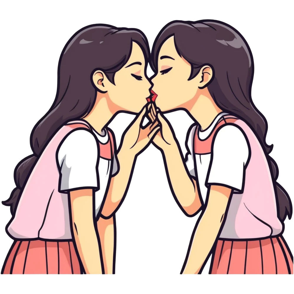 Girls kissing emoji
