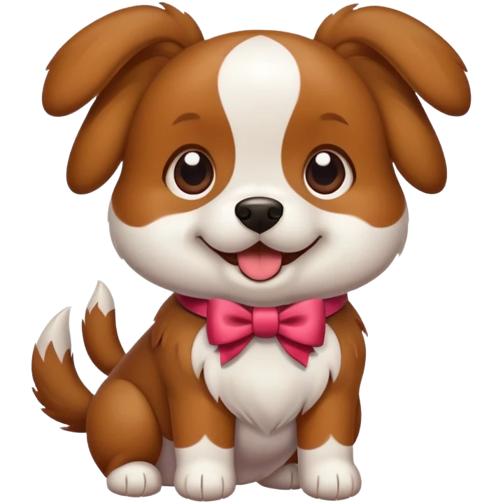 Perrito con moño emoji