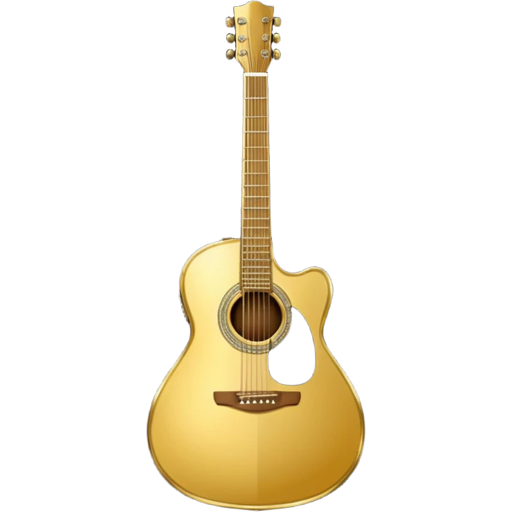 Golden guitar emoji
