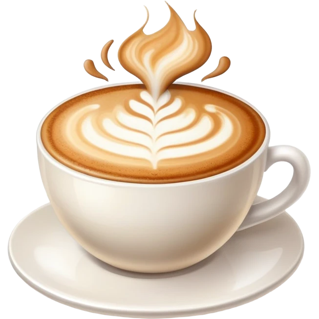 cappuccino in a cup with foam art emoji