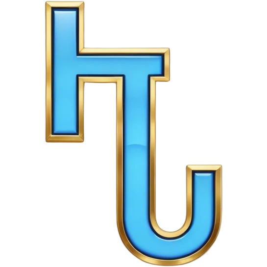 Bold Black-Blue-White-Gold Font Letter “i” emoji