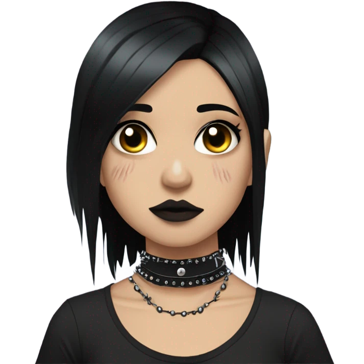 Emo girl crying emoji