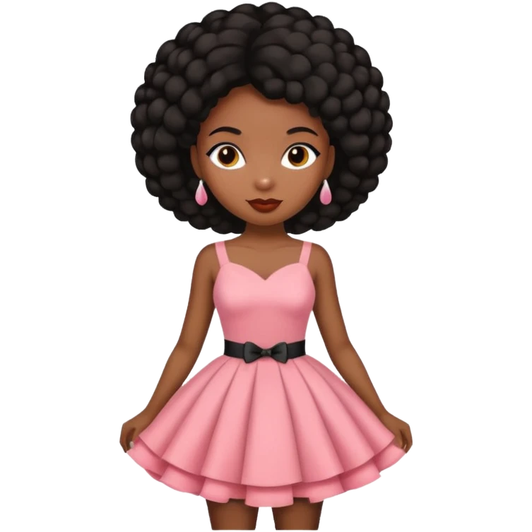 Coquette black girl emoji