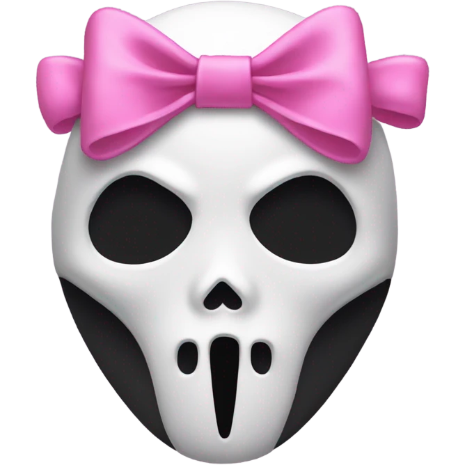 Ghostface with pink bow emoji
