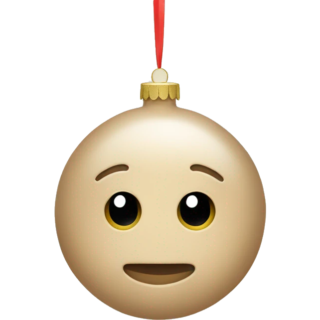 beige christmas ornament emoji