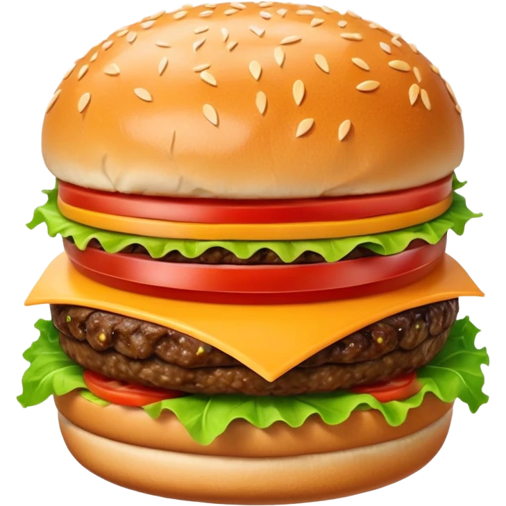 hamburger with a face emoji