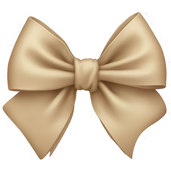 beige bow emoji