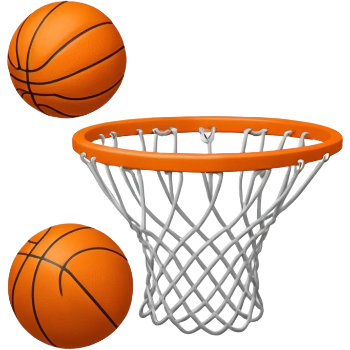Faça um emoji de uma bola de Basquete branca e nela um símbolo de verificado emoji