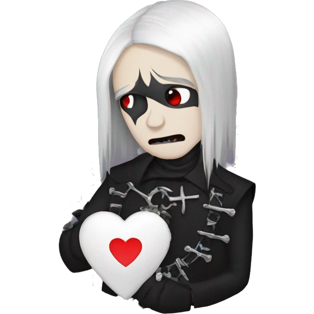 goth black metal heart emoji