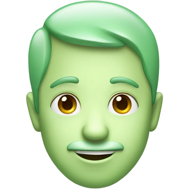 a pale green normal distribution with a cute smiling face emoji