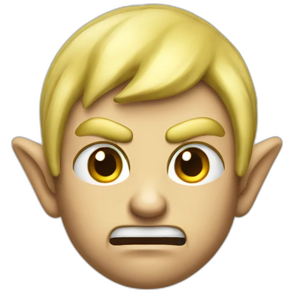 Angry blond elf man emoji