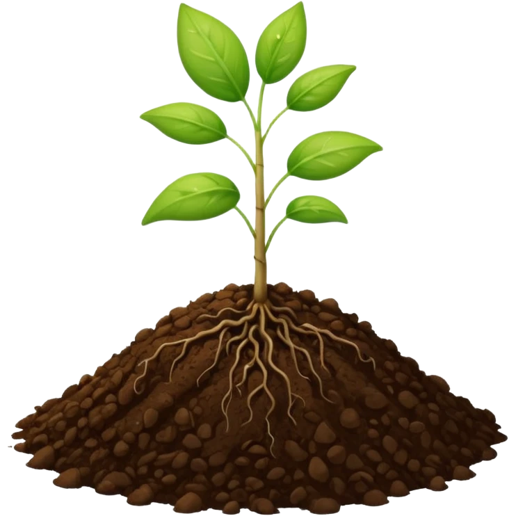 soil emoji with a sprout  emoji
