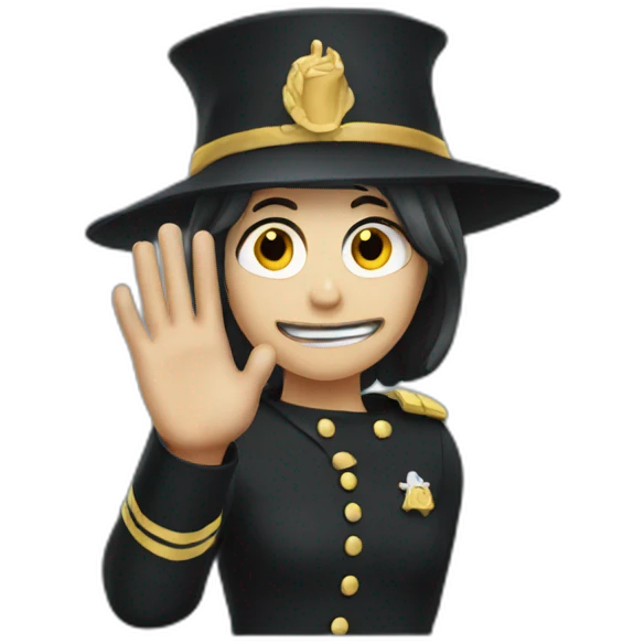 spooky-saluting emoji