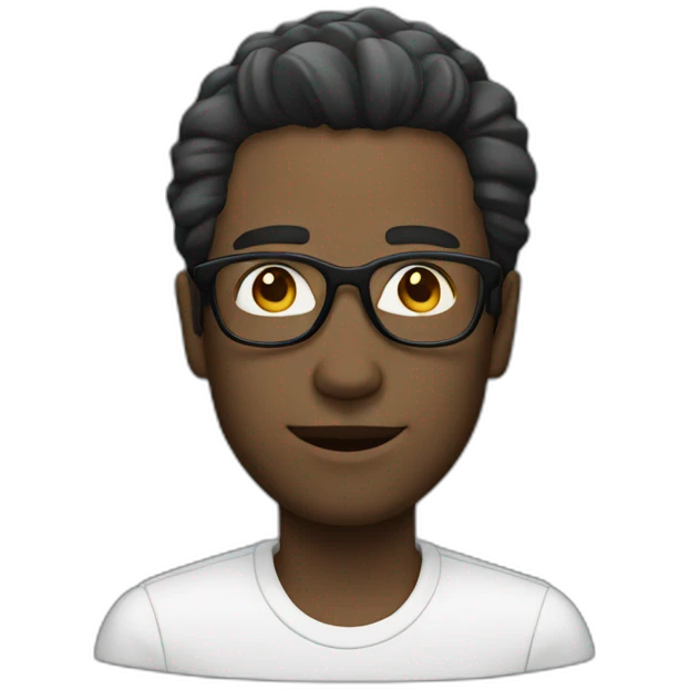 man with white glasses emoji