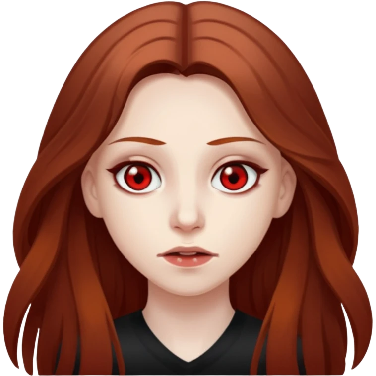 Red eyed bufo with brown long hair with the words "Hannah Rage" under it emoji