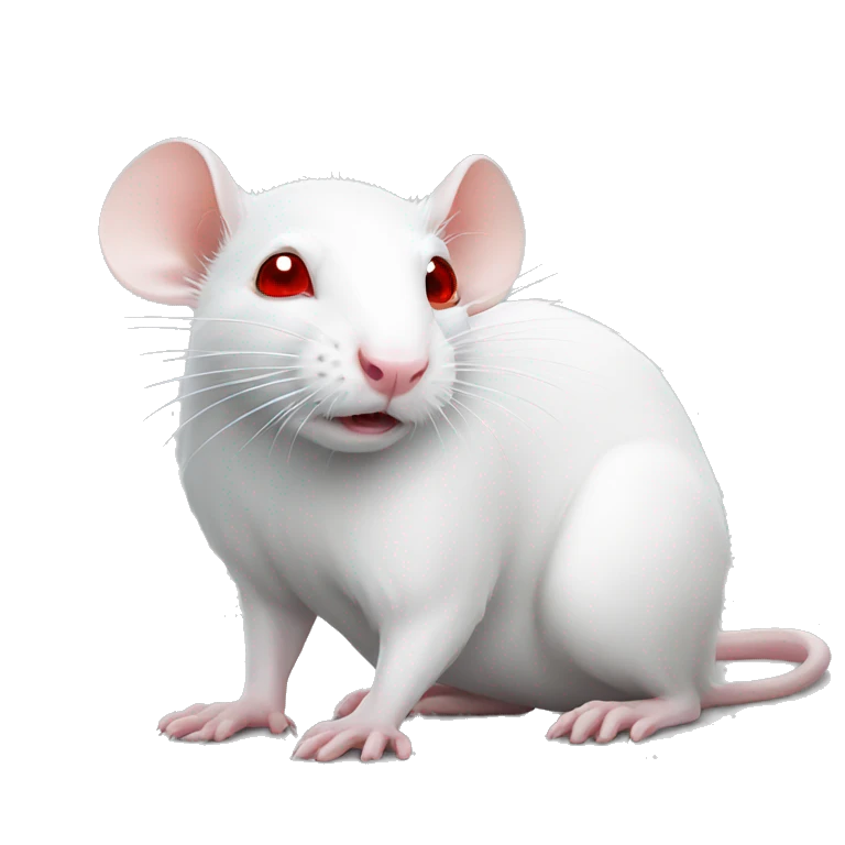 White rat with red eyes  emoji