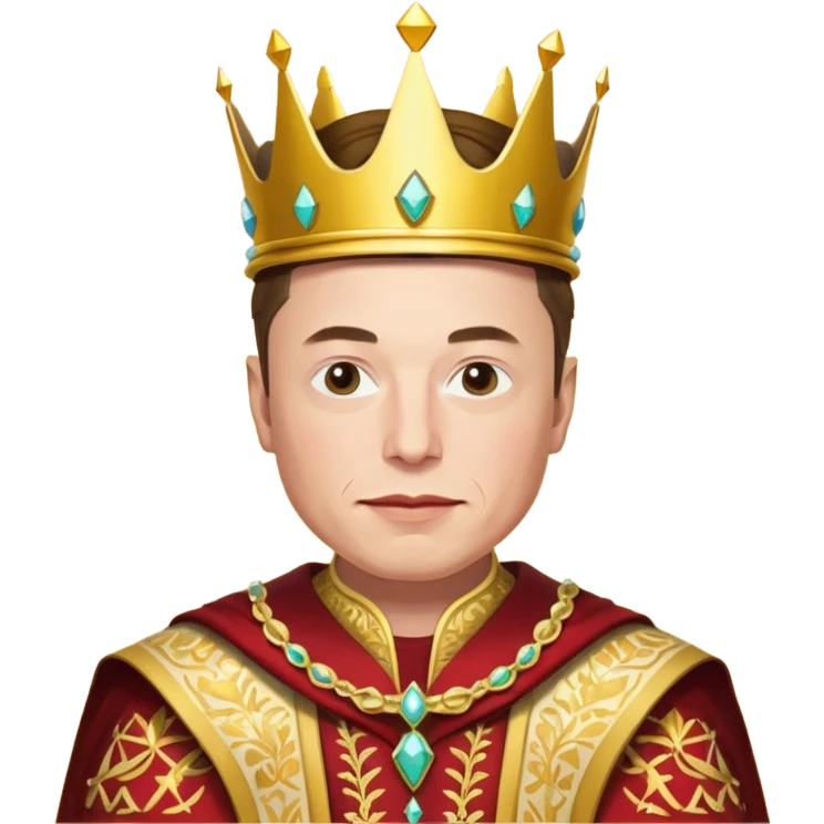 Elon musk as king emoji