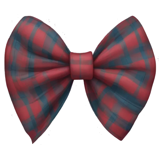 Plaid bow emoji