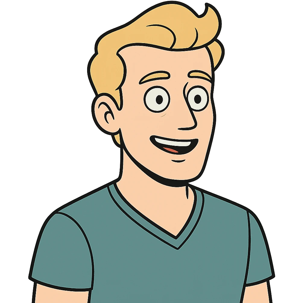 blond David with blue eyes emoji