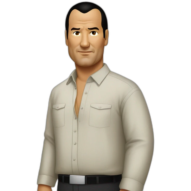 steven-seagal cartoon wearing long shirt emoji