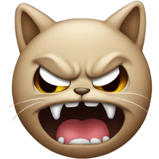 Angry cat poop emoji