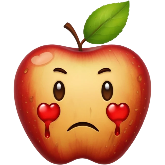 Spoiled apple emoji