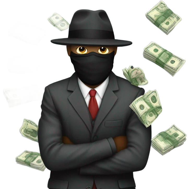 Robber with suit emoji