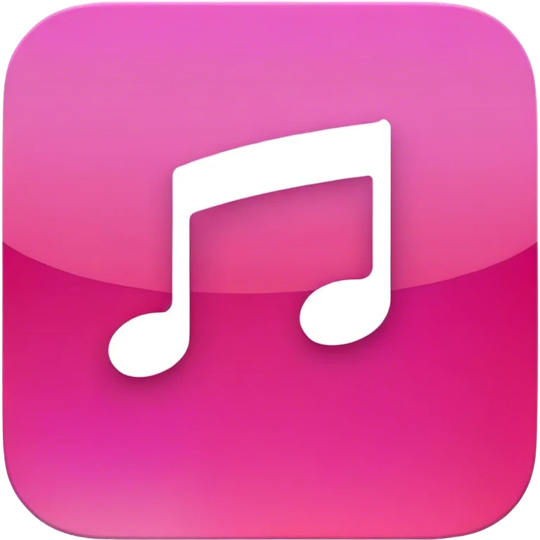 apple music logo in pink emoji