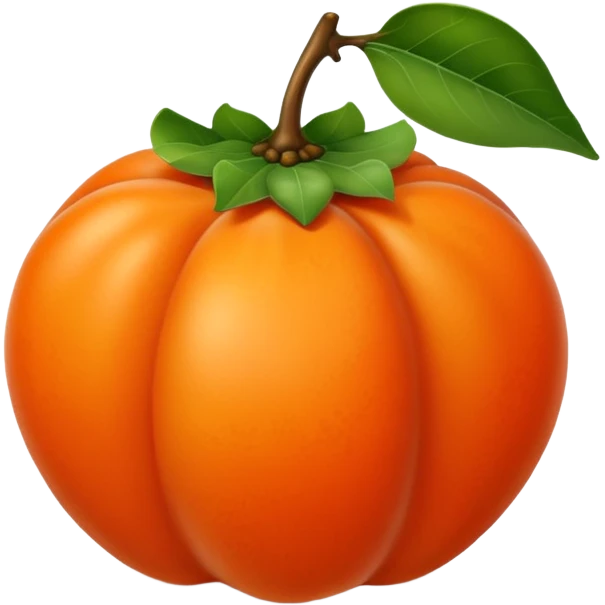 persimmon fruit simple emoji