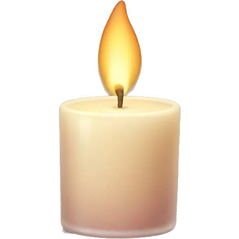Candle in a powder-colored glass emoji