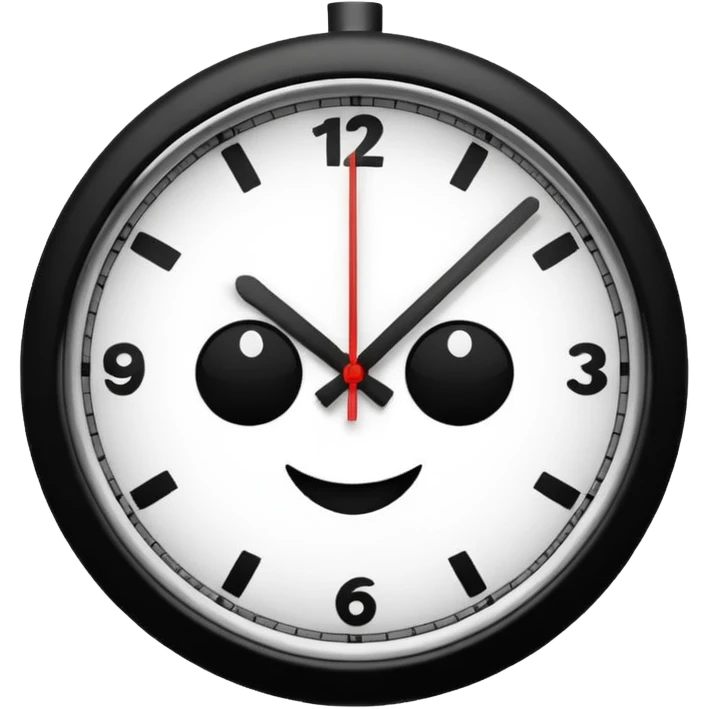 simple black clock emoji