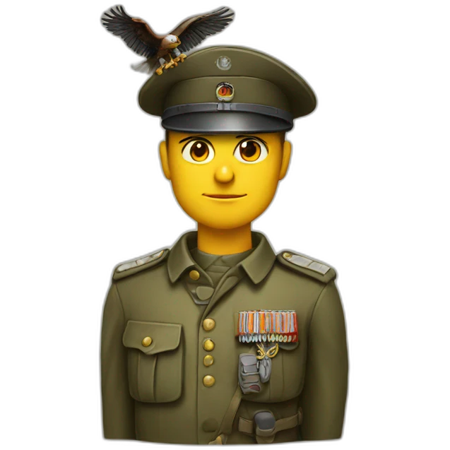 german soldier with an eagle on a hat emoji