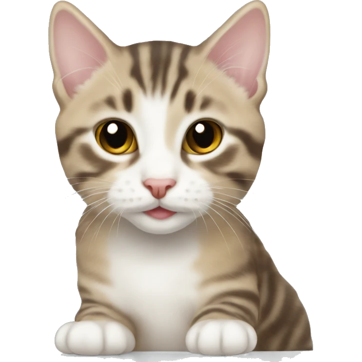 American bobtail kitten emoji