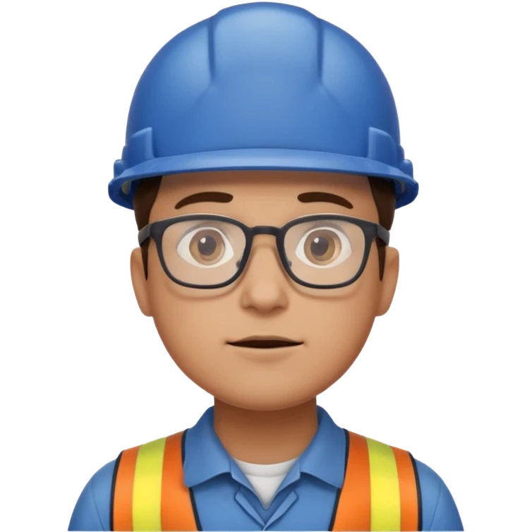 engineer looking up to the left emoji