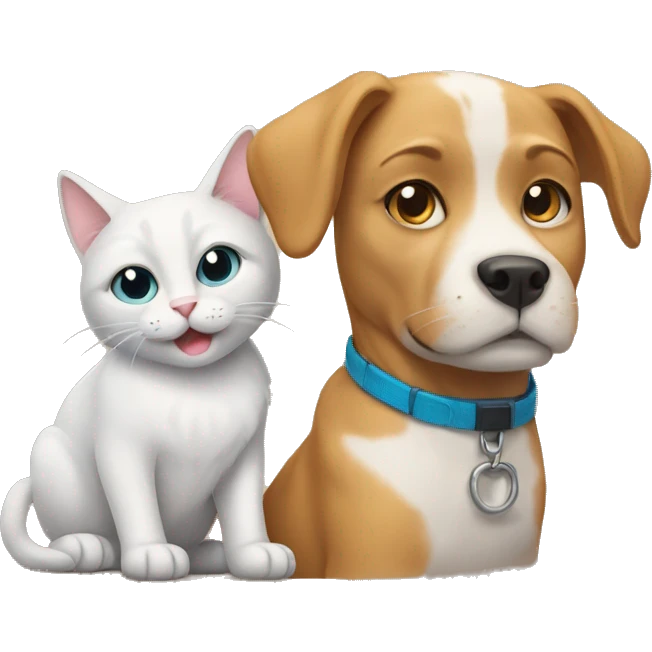 cat with a dog emoji